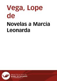 Novelas a Marcia Leonarda / Lope de Vega | Biblioteca Virtual Miguel de Cervantes