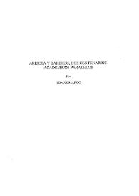 Arrieta y Barbieri, dos centenarios académicos paralelos / Tomás Marco | Biblioteca Virtual Miguel de Cervantes