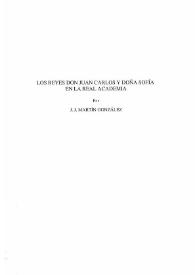Los Reyes Don Juan Carlos y Doña Sofía en la Real Academia / por J. J. Martín González | Biblioteca Virtual Miguel de Cervantes