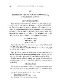 Inscripciones romanas de Nava de Ricomalillo, Herramélluri y Tricio / Fidel Fita | Biblioteca Virtual Miguel de Cervantes