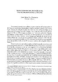 Traducciones del francés en el teatro de Barcelona (1790-1799) / Josep Maria Sala Valldaura | Biblioteca Virtual Miguel de Cervantes