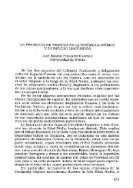 La presencia de francos en la Península Ibérica y su influjo lingüístico / José Ramón Fernández González | Biblioteca Virtual Miguel de Cervantes