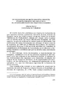 Un diccionario bilingüe (español-francés, francés-español) del siglo XVIII. El "Diccionario Nuevo" de Francisco Sobrino / Alberto Supiot | Biblioteca Virtual Miguel de Cervantes