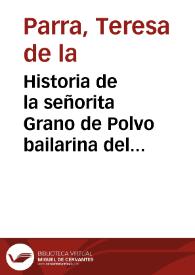 Historia de la señorita Grano de Polvo bailarina del Sol / Teresa de la Parra | Biblioteca Virtual Miguel de Cervantes
