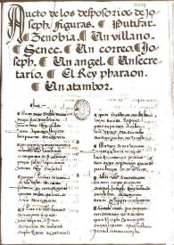 Aucto de los desposorios de José | Biblioteca Virtual Miguel de Cervantes