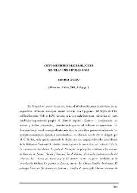 Antonella Gallo: "Virtuosismi retorici barocchi: novelle con lipogramma". (Firenze: Alinea Editrice, 2003) / Coral García Rodríguez | Biblioteca Virtual Miguel de Cervantes