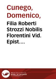 Filia Roberti Strozzi Nobilis Florentini Vid. Epist. P. Aretini / Tititanus pinxit, Dom. Cunego sculp. Romae 1770. | Biblioteca Virtual Miguel de Cervantes