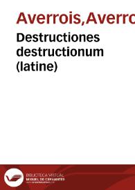 Destructiones destructionum (latine) / cum Augustini Niphi expositiones. Augustinus Niphus: De sensu agente | Biblioteca Virtual Miguel de Cervantes