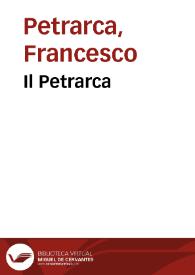 Il Petrarca | Biblioteca Virtual Miguel de Cervantes