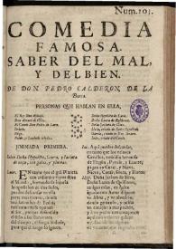 Saber del mal y del bien | Biblioteca Virtual Miguel de Cervantes