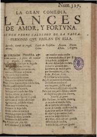 Lances de amor y fortuna | Biblioteca Virtual Miguel de Cervantes