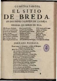 El sitio de Breda | Biblioteca Virtual Miguel de Cervantes