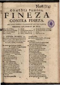 Fineza contra fineza | Biblioteca Virtual Miguel de Cervantes