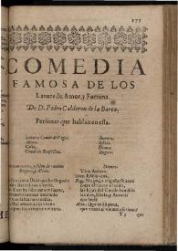 Lanzes de Amor y Fortuna | Biblioteca Virtual Miguel de Cervantes