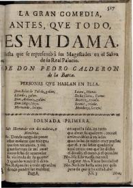 Antes que todo es mi dama | Biblioteca Virtual Miguel de Cervantes