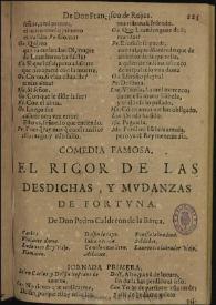 El rigor de las desdichas y mudanzas de Fortuna / de don Pedro Calderon de la Barca | Biblioteca Virtual Miguel de Cervantes
