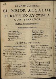 El mejor alcalde el rey, y no hay cuenta con serranos / de don Antonio Martinez | Biblioteca Virtual Miguel de Cervantes
