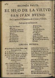 Hijo de la virtud, San Iuan Bueno : segunda parte / del capitan don Francisco de Llanos Valdès | Biblioteca Virtual Miguel de Cervantes