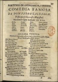 Fortunas de Andromeda y Perseo / de don Pedro Calderon | Biblioteca Virtual Miguel de Cervantes