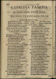 El honrador de sus hijas / de don Francisco Polo | Biblioteca Virtual Miguel de Cervantes