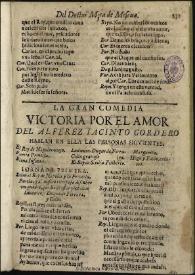 Victoria por el amor / del Alferez Iacinto Cordero | Biblioteca Virtual Miguel de Cervantes