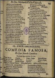 El amor enamorado / de don Iuan de Zaualeta | Biblioteca Virtual Miguel de Cervantes