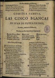 Las cinco blancas de Iuan de Espera en Dios / de Don Antonio de Huerta | Biblioteca Virtual Miguel de Cervantes
