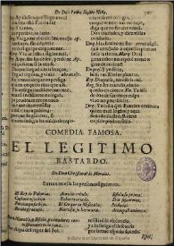 El legítimo bastardo / de Don Cristoual de Morales | Biblioteca Virtual Miguel de Cervantes