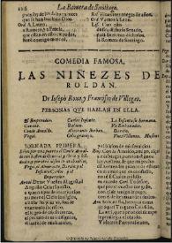 Las niñezes de Roldan / de Ioseph Roxo y Francisco de Villegas | Biblioteca Virtual Miguel de Cervantes
