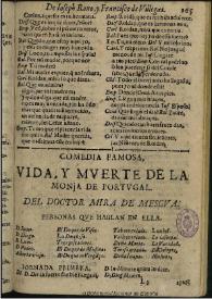 Vida y muerte de la monja de Portugal / Antonio Mira de Amescua ; ed. Cecilia Picchi | Biblioteca Virtual Miguel de Cervantes