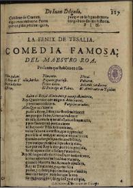 La Fenix de Tesalia / del Maestro Roa | Biblioteca Virtual Miguel de Cervantes
