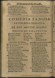 La discreta venganza / de don Agustin Moreto | Biblioteca Virtual Miguel de Cervantes