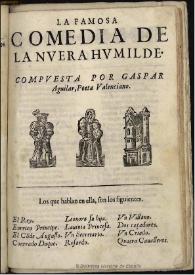 La nuera humilde / compuesta por Gaspar Aguilar ... | Biblioteca Virtual Miguel de Cervantes