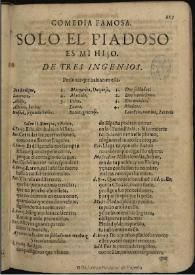 Solo el piadoso es mi hijo / de tres ingenios | Biblioteca Virtual Miguel de Cervantes