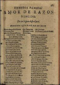 Amor de Razon vencido / de un Ingenio desta Corte | Biblioteca Virtual Miguel de Cervantes