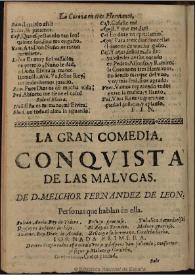 Conquista de las Malucas / de D. Melchor Fernandez de Leon | Biblioteca Virtual Miguel de Cervantes