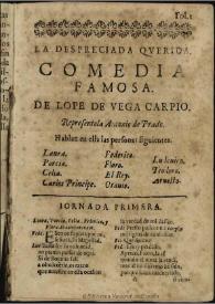 La despreciada querida / de Lope de Vega Carpio | Biblioteca Virtual Miguel de Cervantes