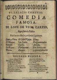 El palacio confuso / de Lope de Vega Carpio | Biblioteca Virtual Miguel de Cervantes