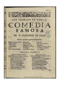Los trabajos de Tobias / de D. Francisco de Rojas | Biblioteca Virtual Miguel de Cervantes