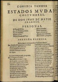 Estados mudan costumbres / de don Iuan de Matos Fragoso | Biblioteca Virtual Miguel de Cervantes