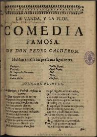La vanda y la flor / de don Pedro Calderon | Biblioteca Virtual Miguel de Cervantes