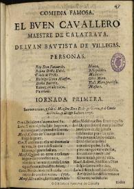El buen Cauallero Maestre de Calatraua / de Iuan Bautista de Villegas | Biblioteca Virtual Miguel de Cervantes
