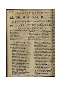 El dichoso vandolero, Fr. Pedro de Mazara, capuchino / de Don Francisco de Cañizares | Biblioteca Virtual Miguel de Cervantes