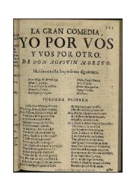 Yo por vos y vos por otro / de Don Agustin Moreto | Biblioteca Virtual Miguel de Cervantes