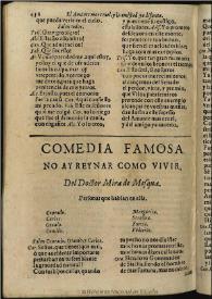 No hay reinar como vivir / Antonio Mira de Amescua ; ed. Lola Josa | Biblioteca Virtual Miguel de Cervantes