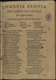 El servir sin lisonja / de Gaspar de Auila | Biblioteca Virtual Miguel de Cervantes