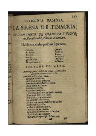 La sirena de Tinacria / de D. Diego de Cordova y Figueroa | Biblioteca Virtual Miguel de Cervantes