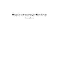 Melancolía en la poesía de José María Heredia / Tilmann Altenberg | Biblioteca Virtual Miguel de Cervantes