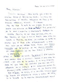 Carta de Carmen Laforet a Francisco Rabal y Asunción Balaguer. Roma, 29 de julio de 1975 | Biblioteca Virtual Miguel de Cervantes