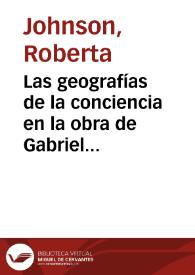 Las geografías de la conciencia en la obra de Gabriel Miró / Roberta Johnson | Biblioteca Virtual Miguel de Cervantes